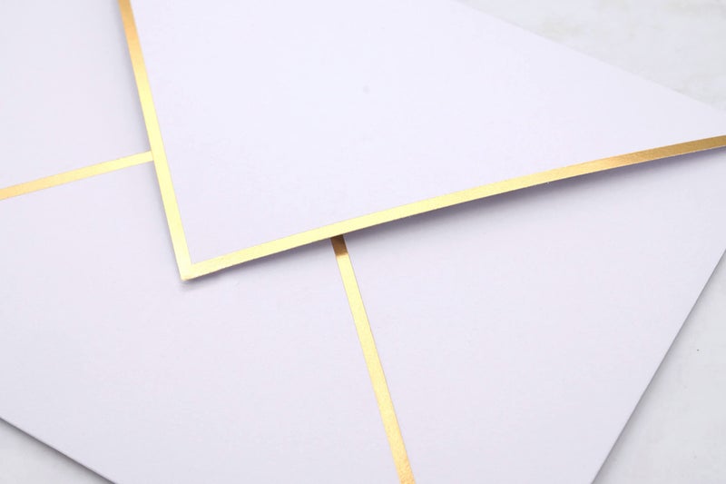 CHRIZ.Z A7 Envelopes - V Flap Foil Border Luxury Mailing Envelopes for 5" x 7" Cards - for Wedding, Invitations, Baby Shower, Photos, Graduation, Birthday, Bridal Shower - 5.25" x 7.25" (White, 25 Pack) - Image 5